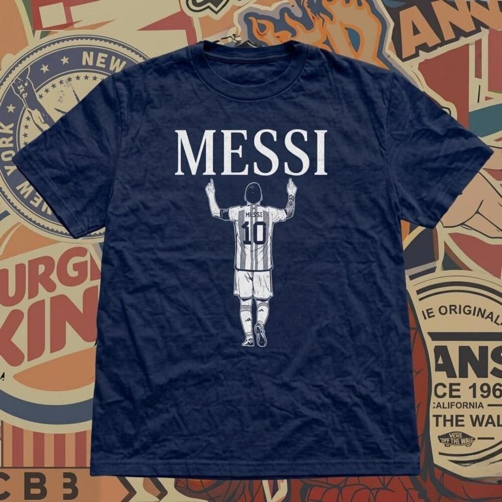 Navy Blue Lionel Messi Graphic Tee